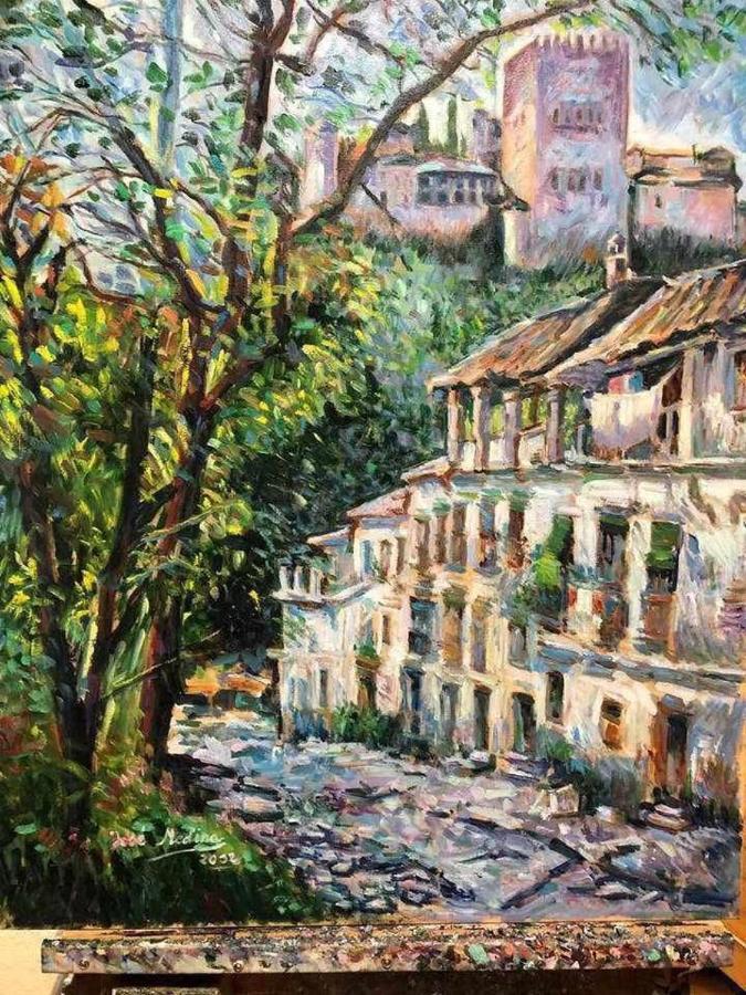 Apartamento para dos al lado de la Alhambra, en pleno centro Granada Bagian luar foto
